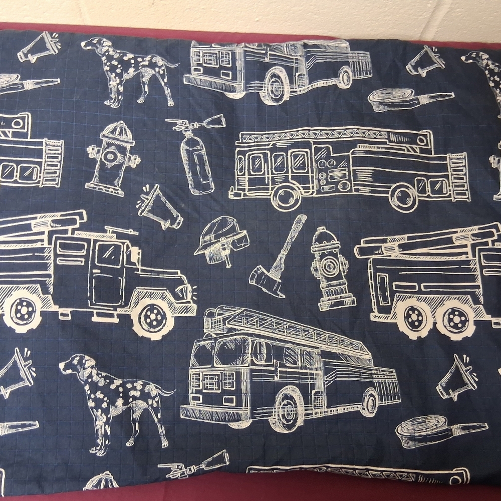 Fire Truck Standard Size Pillow Sham